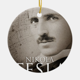 Ornamento De Cerâmica Vintage Nikola Tesla