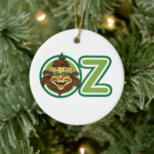 Ornamento De Cerâmica Vintage O Mágico de Oz, Leão na letra O