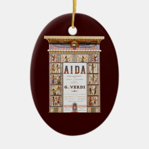 Ornamento De Cerâmica Vintage Opera Music, Aida egípcia de Verdi
