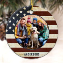 Vintage Patriotic American Flag Custom 2 Photo