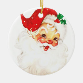 Ornamento De Cerâmica Vintage Retro Jolly Old Papai Noel Natal