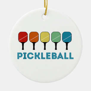 Ornamento De Cerâmica Vintage Retro Pickleball Funny