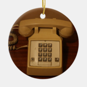 Ornamento De Cerâmica Vintage Retro Telephone