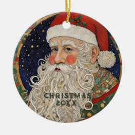 Ornamento De Cerâmica Vintage Santa Claus
