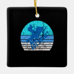 Ornamento De Cerâmica Vintage Snowmobiling