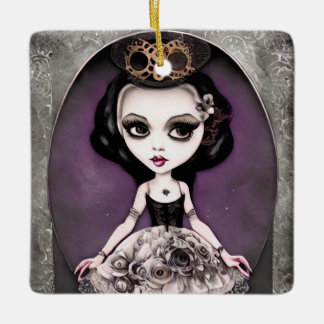 Ornamento De Cerâmica Vintage Steampunk Princess Doll