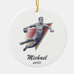 Ornamento De Cerâmica Vintage Trendy Modern Handball Personalizado
