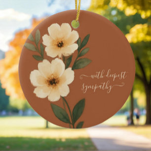 Ornamento De Cerâmica Vintage Watercolor Sympathy