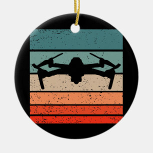 Ornamento De Cerâmica Vintagem do Estilo de Retro Drone