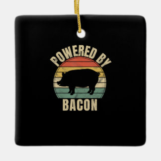 Ornamento De Cerâmica Vintagem Retroativa Com CHURRASCO De Bacon | CHURR