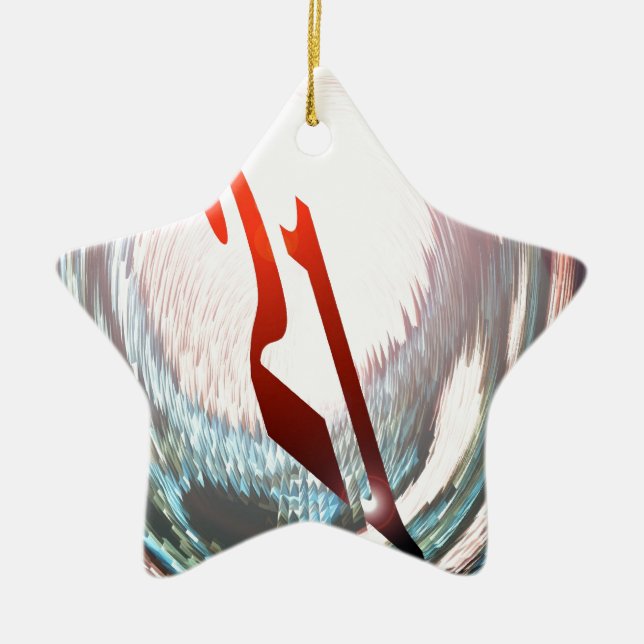 Ornamento De Cerâmica VINTE E UM (aniversário de 21 anos) (Frente)