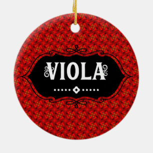 Ornamento De Cerâmica Viola Emblem