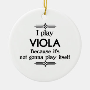 Ornamento De Cerâmica Viola - Toque-Se Engraçado Deco Music
