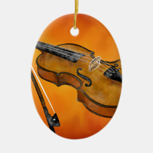Ornamento De Cerâmica Violessina V1 - pintura instrumental