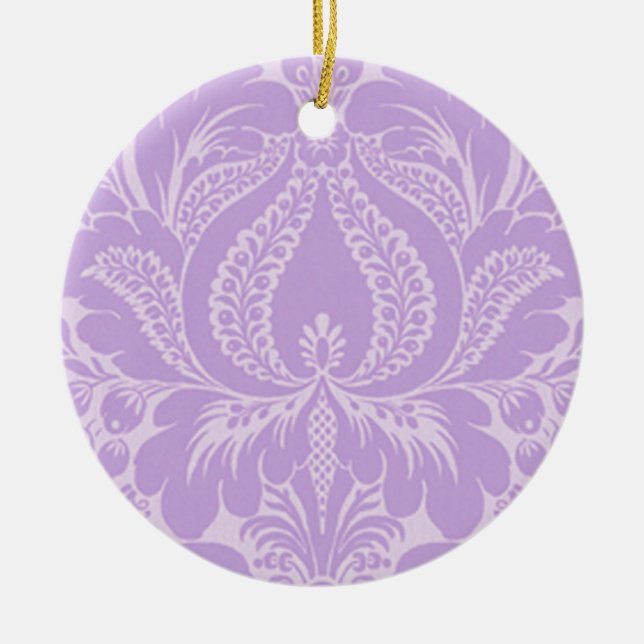 Ornamento De Cerâmica Violet Fantasy Floral Ornament (Frente)