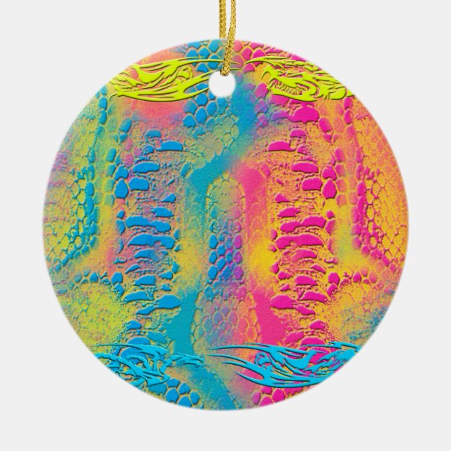 Ornamento De Cerâmica VIOLET LACE - Digital - Arte Fractal - (Frente)