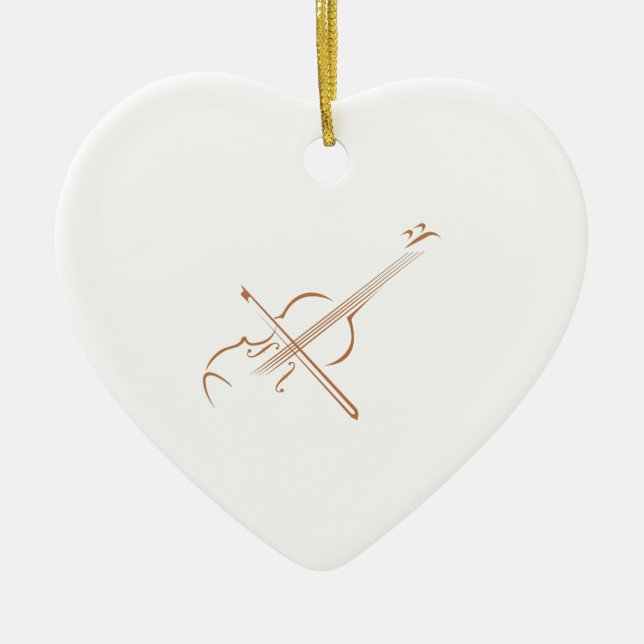 ORNAMENTO DE CERÂMICA VIOLINA GRANDE (Frente)