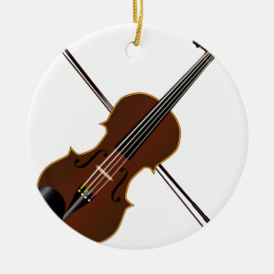 Ornamento De Cerâmica Violino