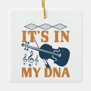 Ornamento De Cerâmica Violino - Está no meu DNA