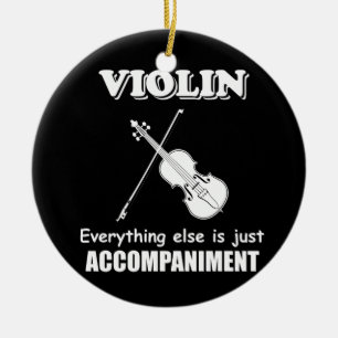 Ornamento De Cerâmica Violino Piada Musical Orquestra Violinista Engraç
