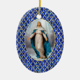 Ornamento De Cerâmica Virgem Maria abençoada