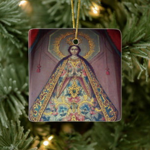 Ornamento De Cerâmica Virgen de Zapopan