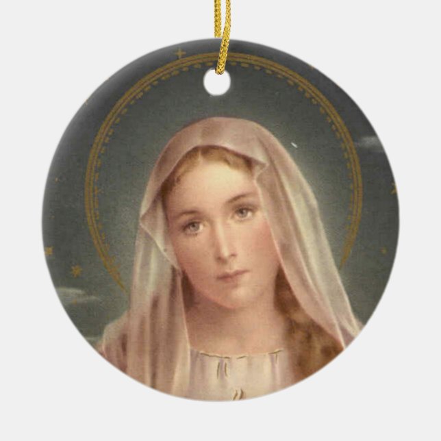 ORNAMENTO DE CERÂMICA VIRGIN MARY (Frente)