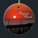 Ornamento De Cerâmica Virginia Beach Ornament<br><div class="desc">Virginia Beach Ornament</div>