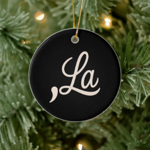 Ornamento De Cerâmica Vírgula La 2024 Para Presidente Eleição Engraçado 