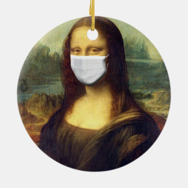 Ornamento De Cerâmica Vírus Mona Lisa Via Corona (Traseira)