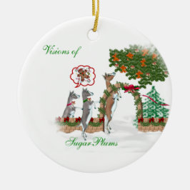 Ornamento De Cerâmica Visões de AçúcarAmeixas de Natal