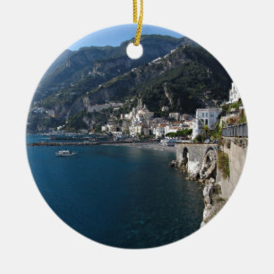 Ornamento De Cerâmica Vista da costa de Amalfi