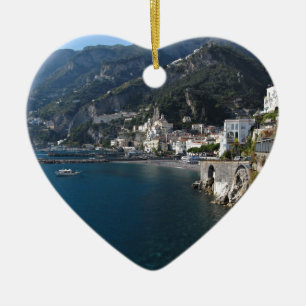 Ornamento De Cerâmica Vista da costa de Amalfi