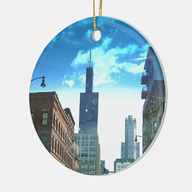 Ornamento De Cerâmica Vista da Willis Tower (Esquerda)