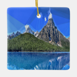 Ornamento De Cerâmica Vista de montanha canadense