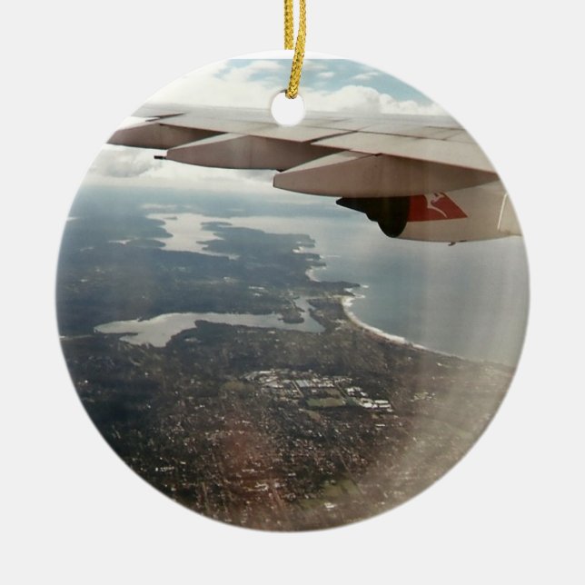 Ornamento De Cerâmica Vista de Sydney (Frente)