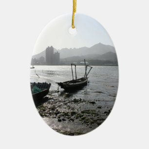 Ornamento De Cerâmica Vista de Zhuwei para Luzhou, Formosa