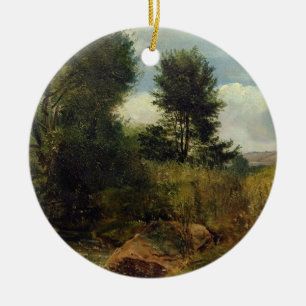 Ornamento De Cerâmica Vista no rio Sid, perto de Sidmouth, c.1852 (óleo