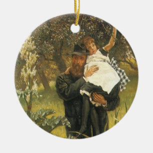 Ornamento De Cerâmica Viúvo por Tissot, Arte de Retrato Vitoriano Antigo