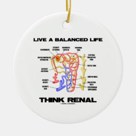 Ornamento De Cerâmica Vive uma vida equilibrada pensa renal (Nephron)