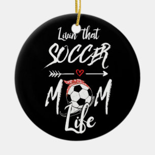 Ornamento De Cerâmica Vivendo a vida da mãe do futebol