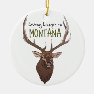 Ornamento De Cerâmica Vivendo em Montana