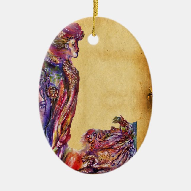 ORNAMENTO DE CERÂMICA VIVIEN E MERLIN (Frente)