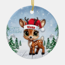 Ornamento De Cerâmica Vixença Cerveja Deer, Fawn, Doe, Rena 🦌🎄
