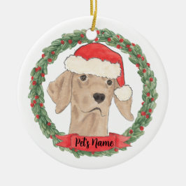 Ornamento De Cerâmica Vizsla Viszla Personalizada