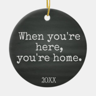 Ornamento De Cerâmica Você é Home - presentes da adopção da assistê