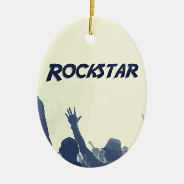 Ornamento De Cerâmica Você é um Rockstar! (Frente)