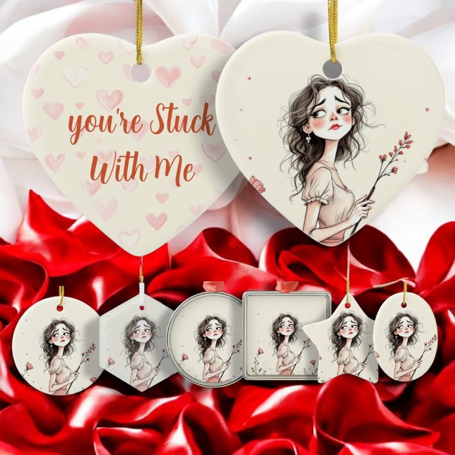 Ornamento De Cerâmica Você está preso comigo (Criador carregado)