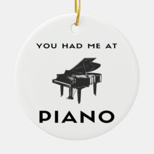 Ornamento De Cerâmica Você Me Teve Engraçado No Piano.