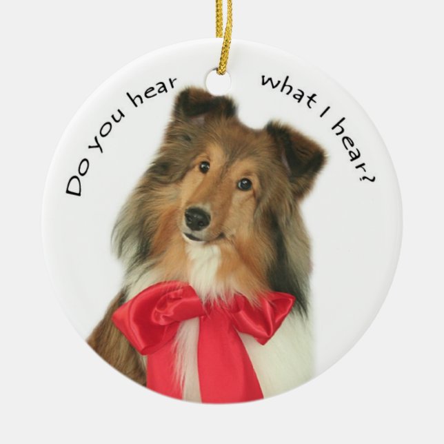 Ornamento De Cerâmica Você ouve-se? (Frente)